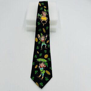 Keith Daniels Men's Neck Tie St. Patrick's Day Polyester 3.75"x 58" Leprechaun